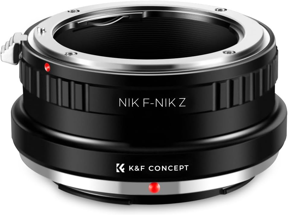 Detalle de K&F CONCEPT NIK-NIK Z Bajonettadapter für Nikon F auf Nikon Z Kameras (Z 7, Z 6) – manuelle Steuerung