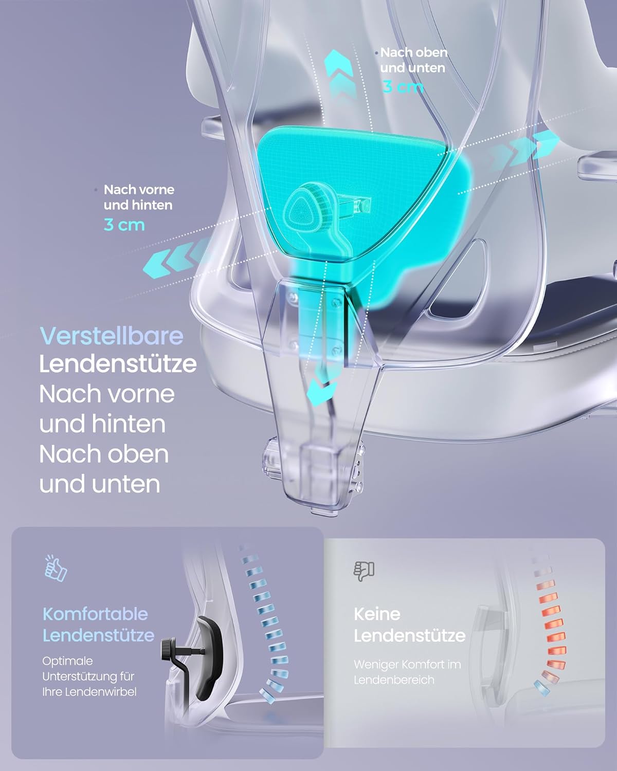 Thumbnail 4 de SONGMICS Bürostuhl ergonomisch 150 kg