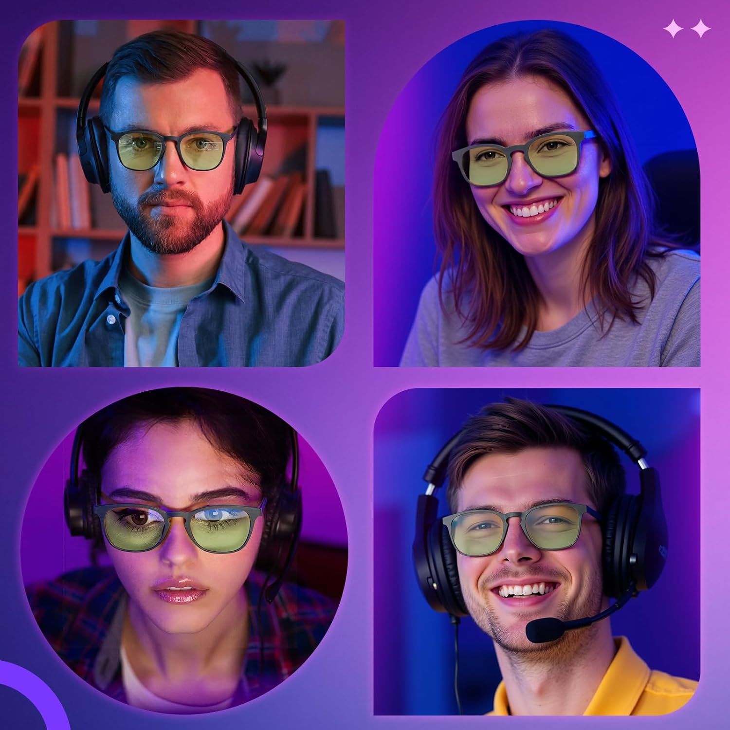 Thumbnail 5 de Ymmott Blaulichtfilter Brille ohne Sehstärke – Anti-Blaulicht Gaming Brille, UV400, für Damen & Herren