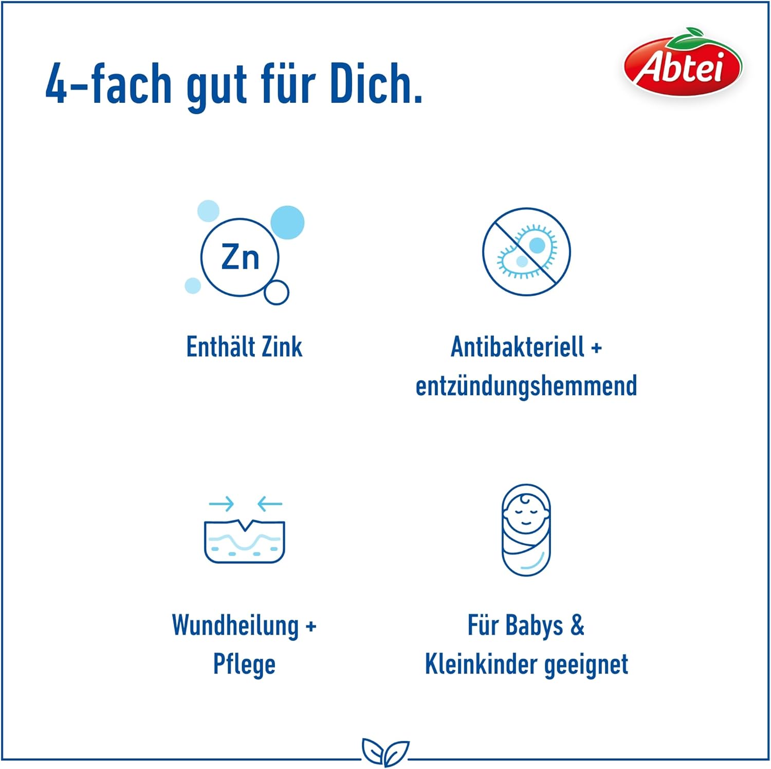 Detalle de Abtei Wundheil Zinksalbe mit Zink zur Wundheilung, antibakteriell & entzündungshemmend – 75 ml