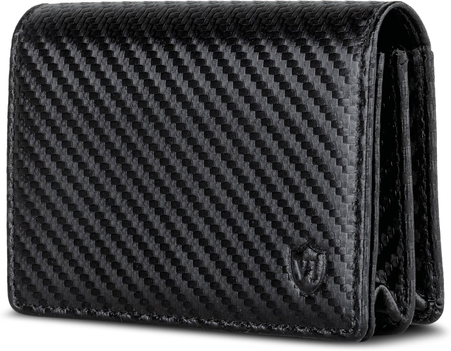 Detalle de VON HEESEN Visitenkartenetui in Carbon-Optik mit RFID-Schutz – Platz für 50 Karten