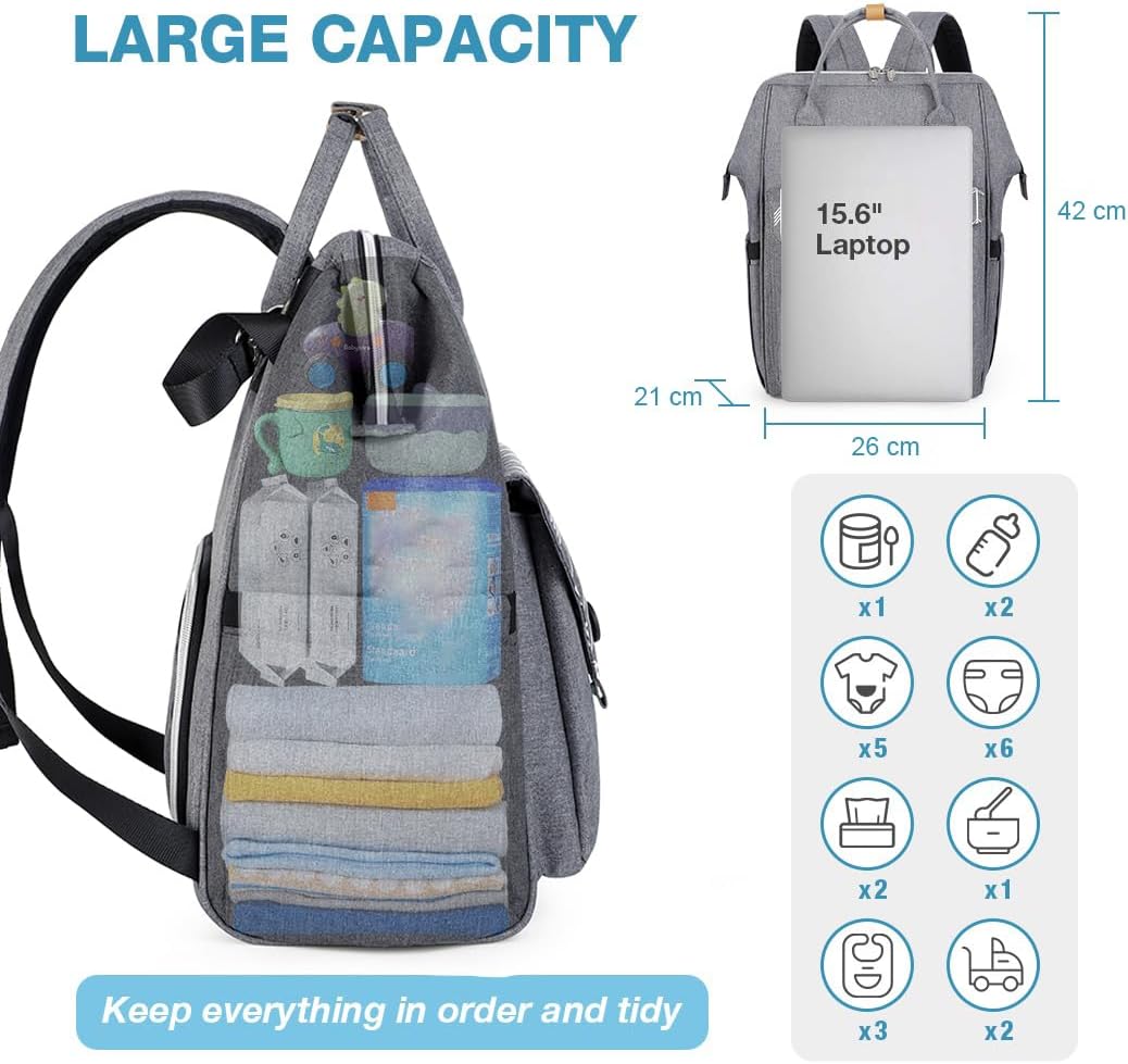 Detalle 2 de Lekebaby Nappy Changing Bag Backpack 23L