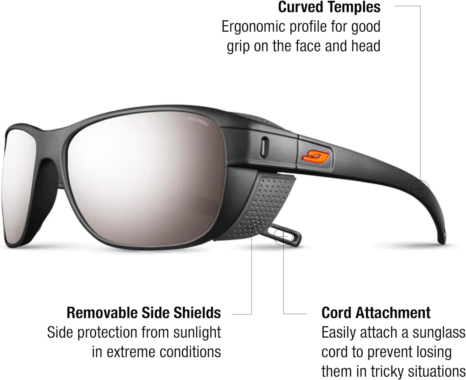 Thumbnail 1 de Julbo Camino Lunettes de soleil Mixte (lot de 1) – Noir, Spectron 4