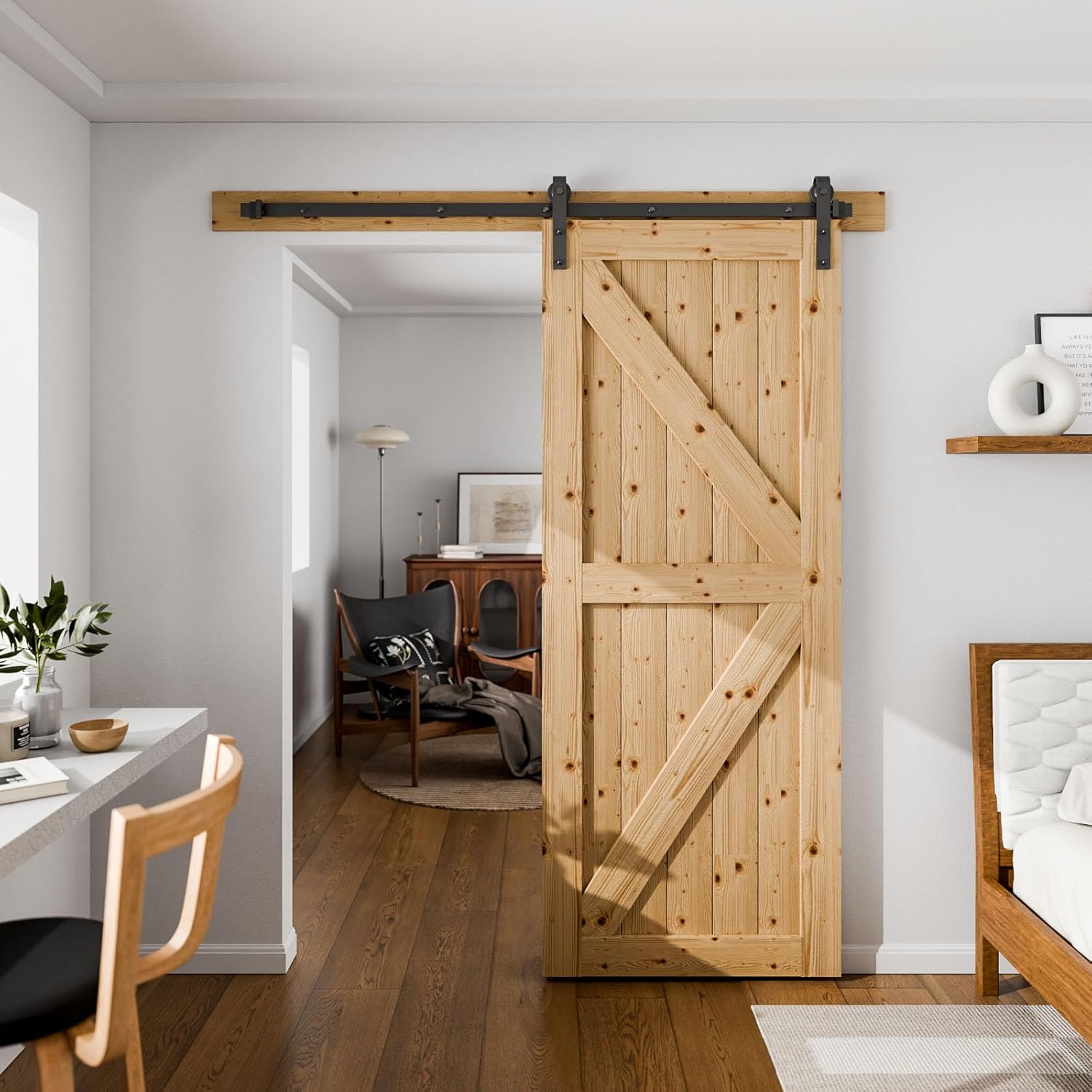 Detalle 2 de Sliding barn door hardware kit 200cm track
