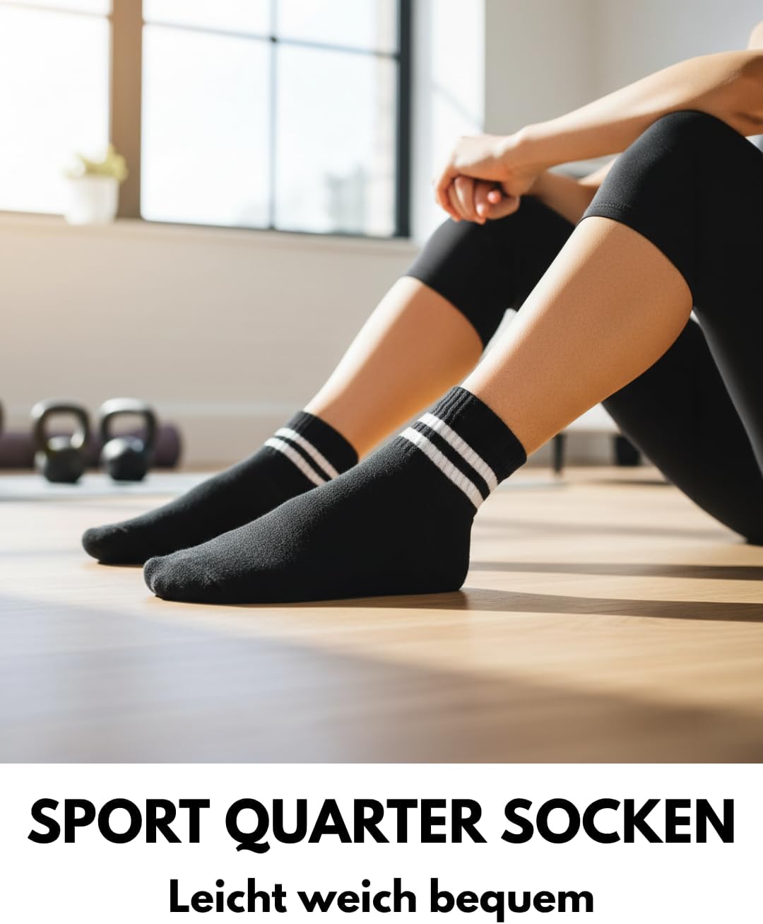 Detalle 2 de sockenkauf24 10 Paar kurze Sportsocken Quarter – atmungsaktiv, dämpfend und langlebig