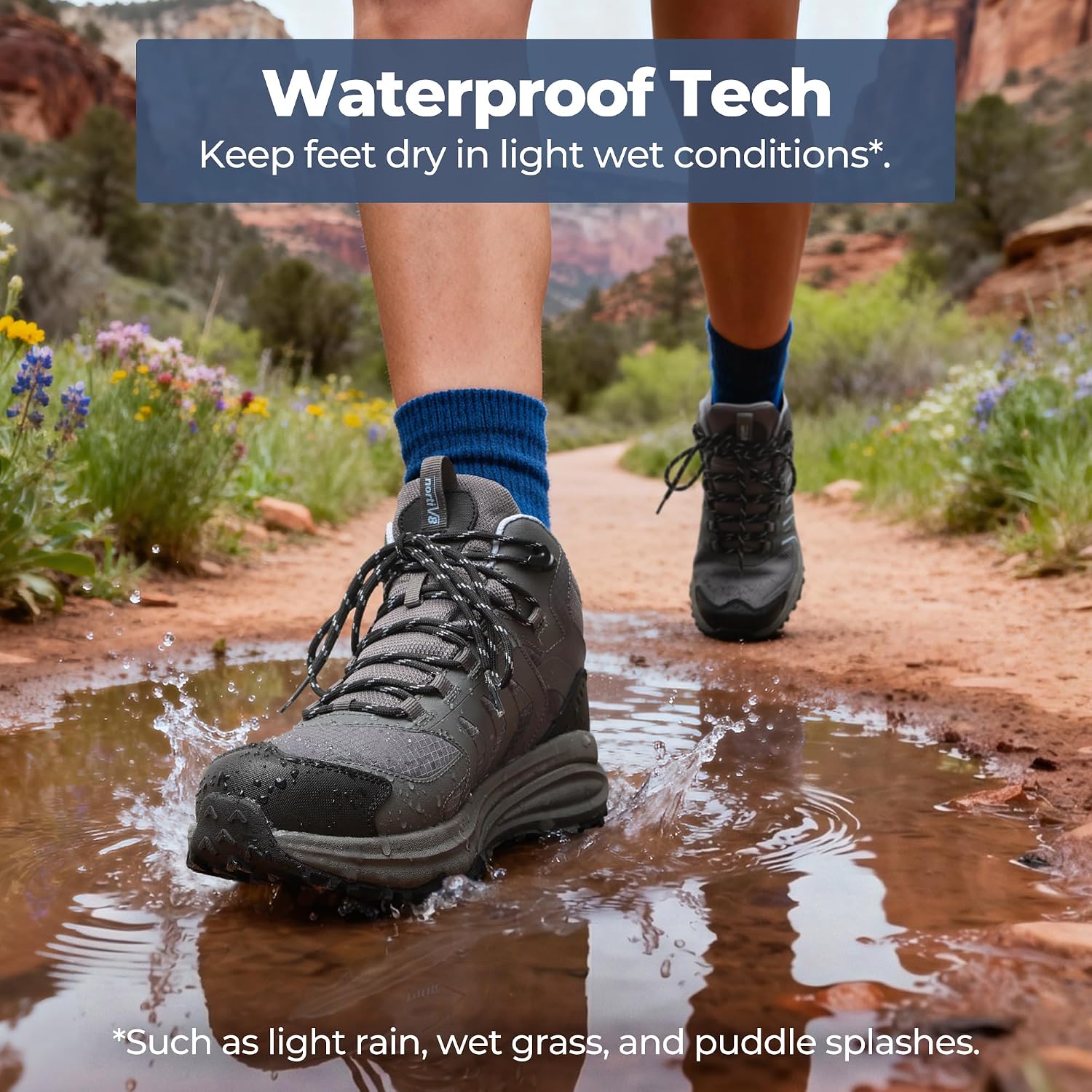 Detalle de NORTIV 8 Wanderschuhe Damen – Wasserdicht, Leicht und Vielseitig für Outdoor-Touren