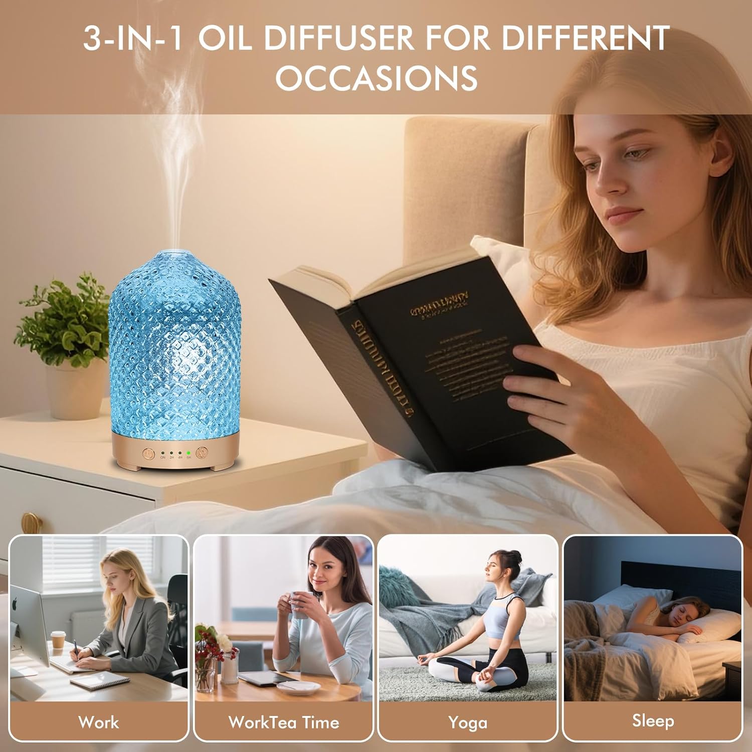 Detalle 1 de Essential oil diffuser 200ml with auto shut off