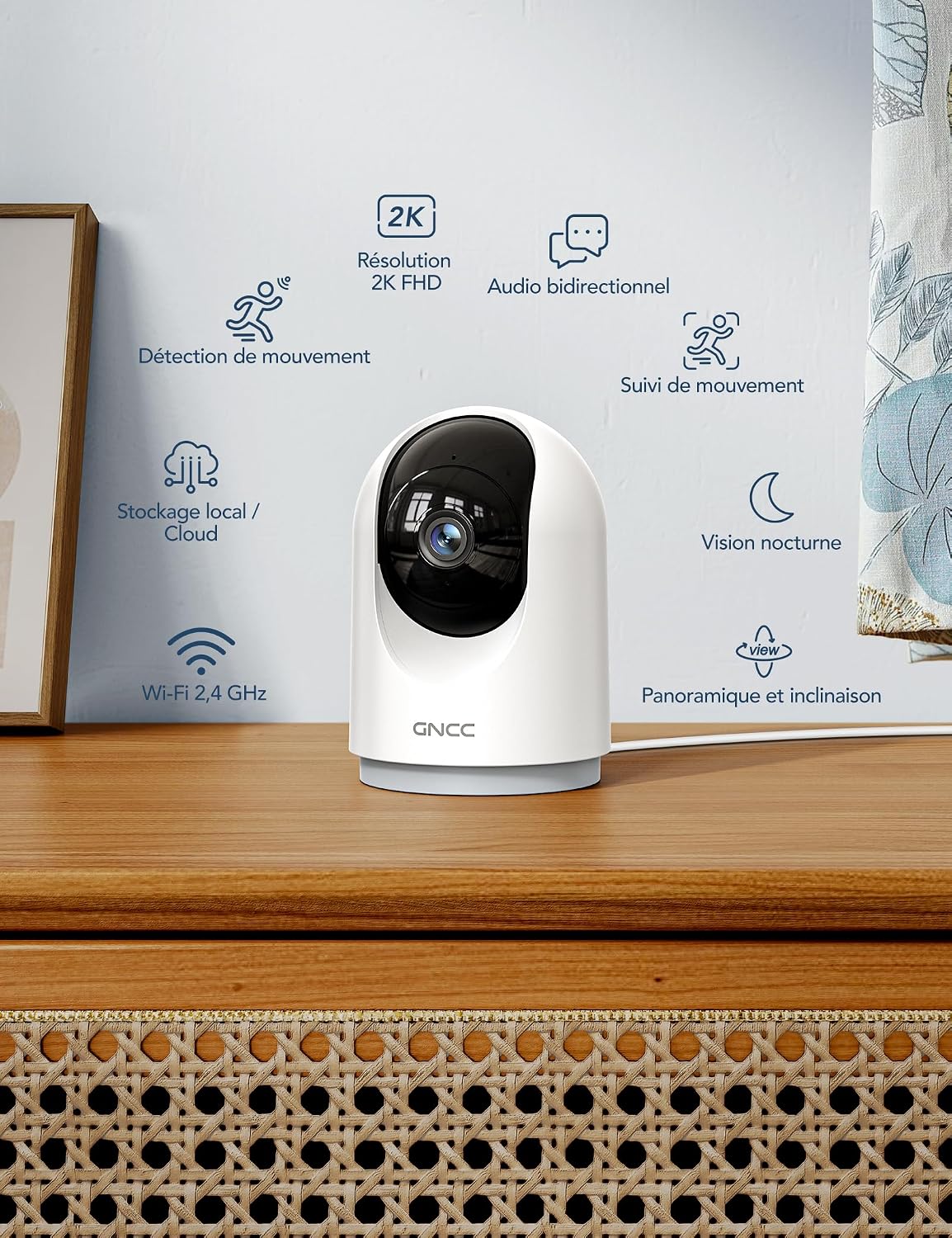 Detalle 2 de GNCC Caméra WiFi 2K 360°