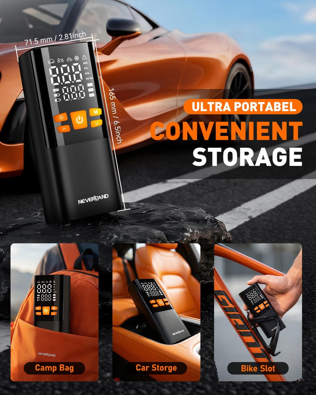 Thumbnail 6 de NEVERLAND Tire Inflator 150 PSI cordless pump