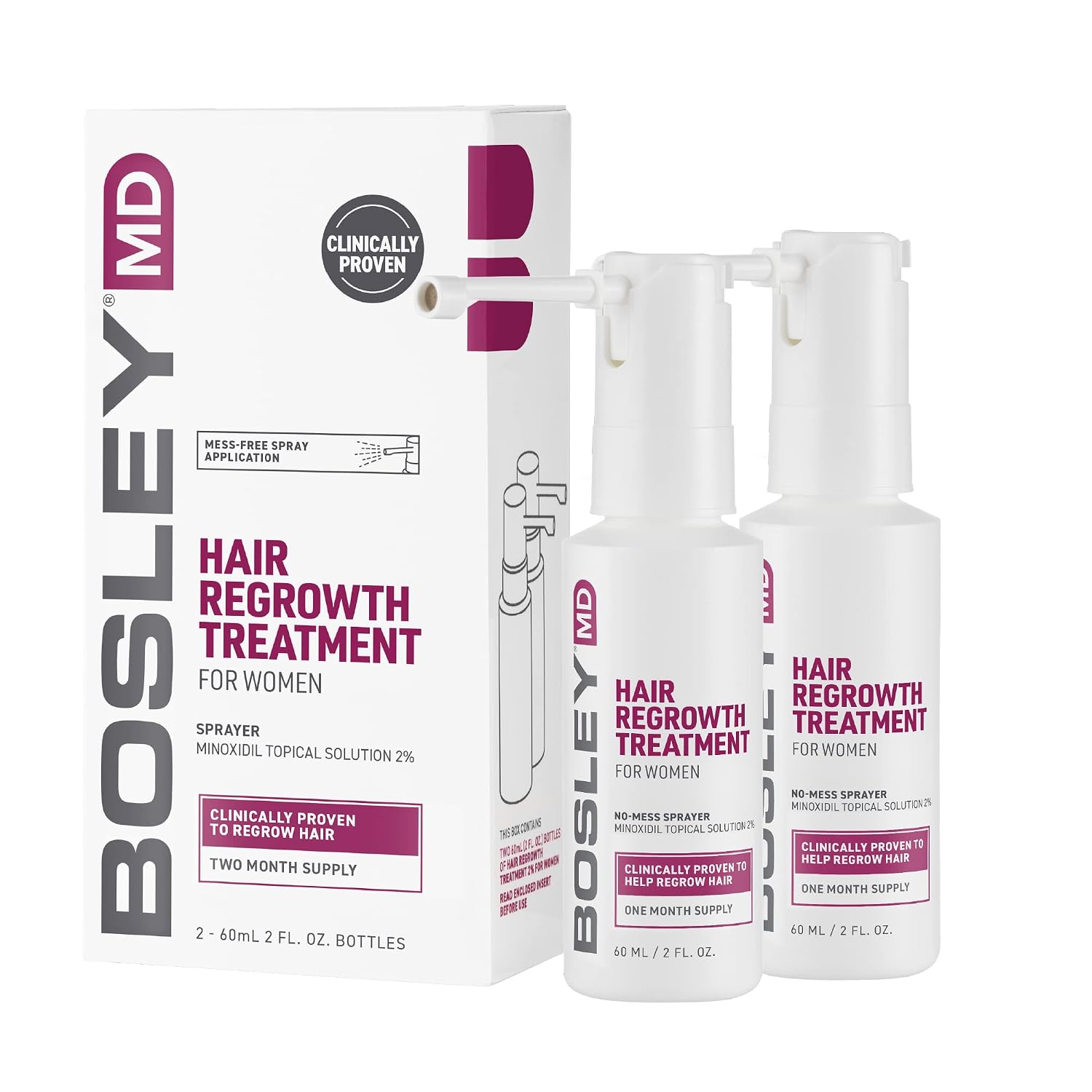 Detalle de BosleyMD Minoxidil Spray 5%