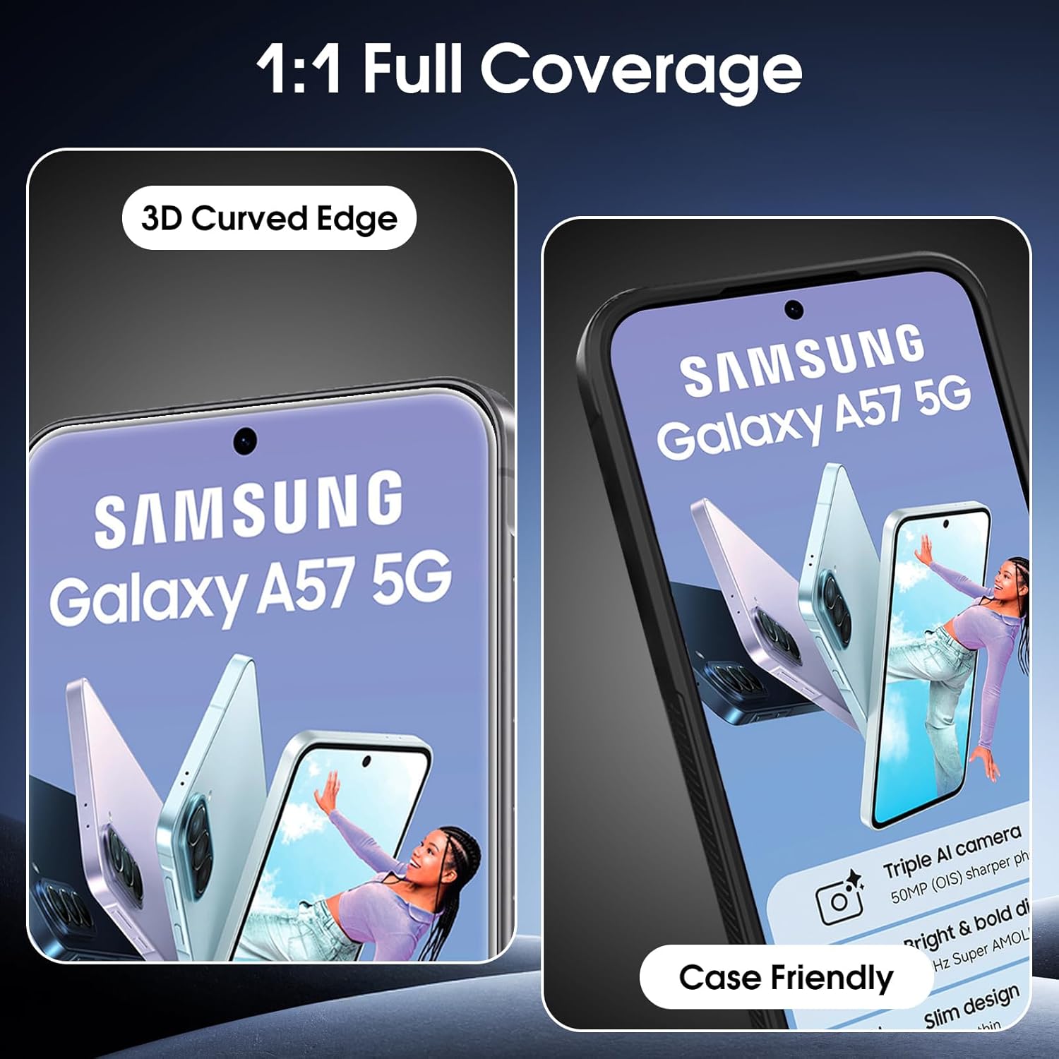 Thumbnail 5 de LiiLaa Hydrogel Displayschutzfolie für Samsung Galaxy A57 / S25 FE 5G – 2 Stück mit Positionierhilfe
