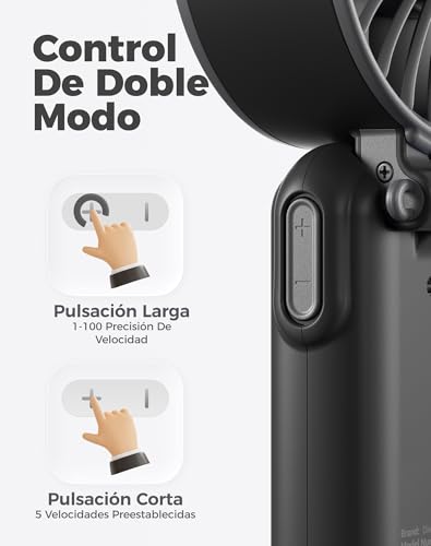 Thumbnail 2 de Diveblues Ventilador Portátil de Mano Plegable con Batería: 100 velocidades, 12h de autonomía y diseño versátil