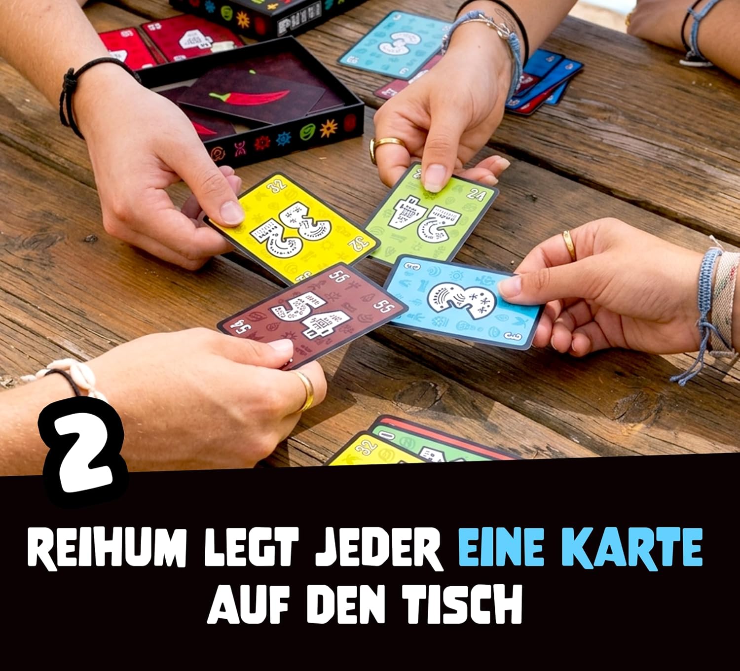 Detalle 2 de ATM Gaming PILI PILI – Gesellschaftsspiel: Taktik, Bluff und Stiche für 2–8 Spieler