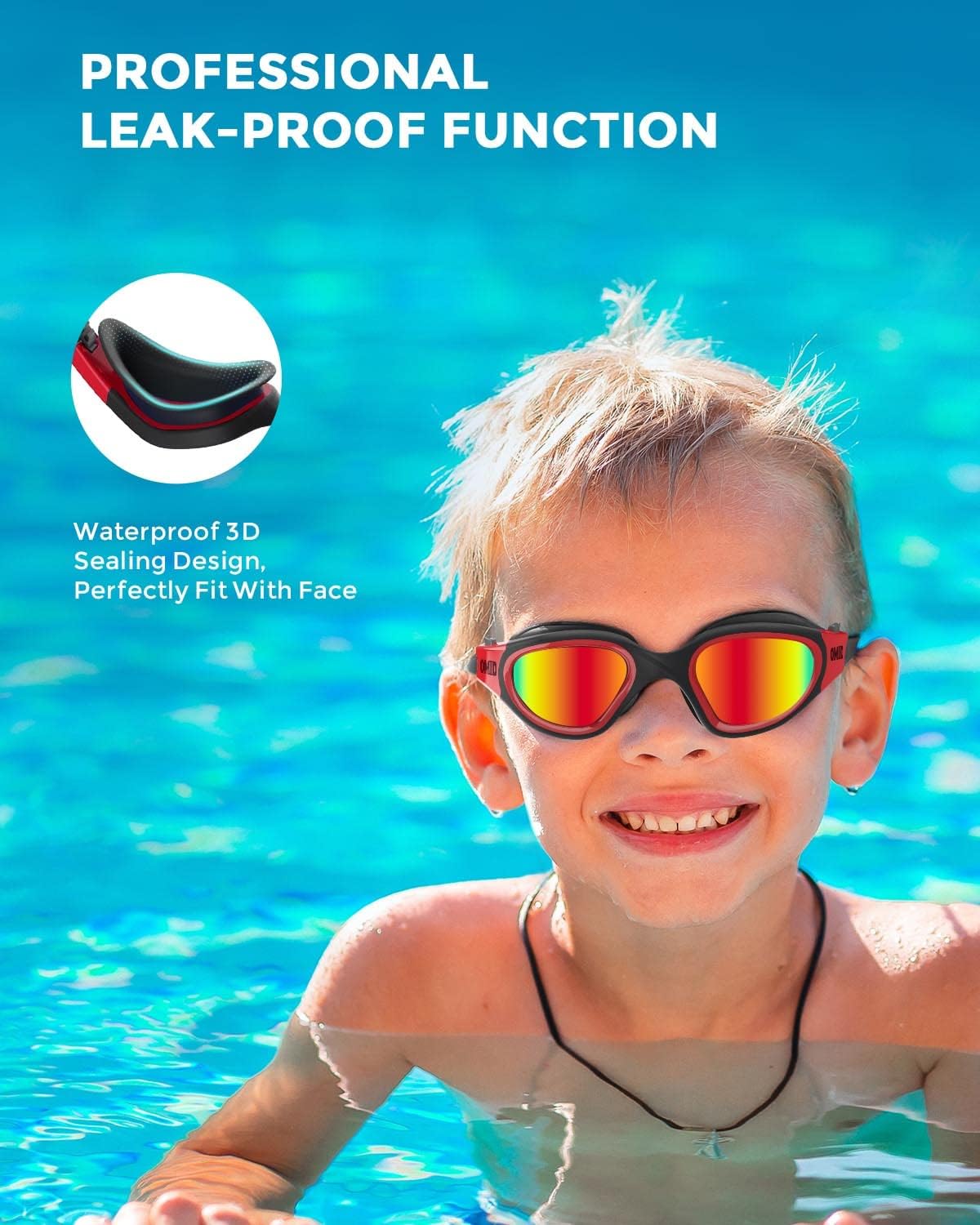 Thumbnail 4 de OMID Kids Swim Goggles for age 6-14
