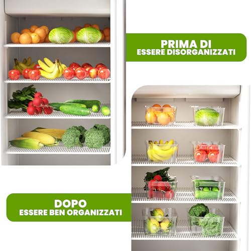 Thumbnail 7 de KICHLY Cestini Organizzatori trasparenti per dispensa – Set da 6 contenitori impilabili, senza BPA
