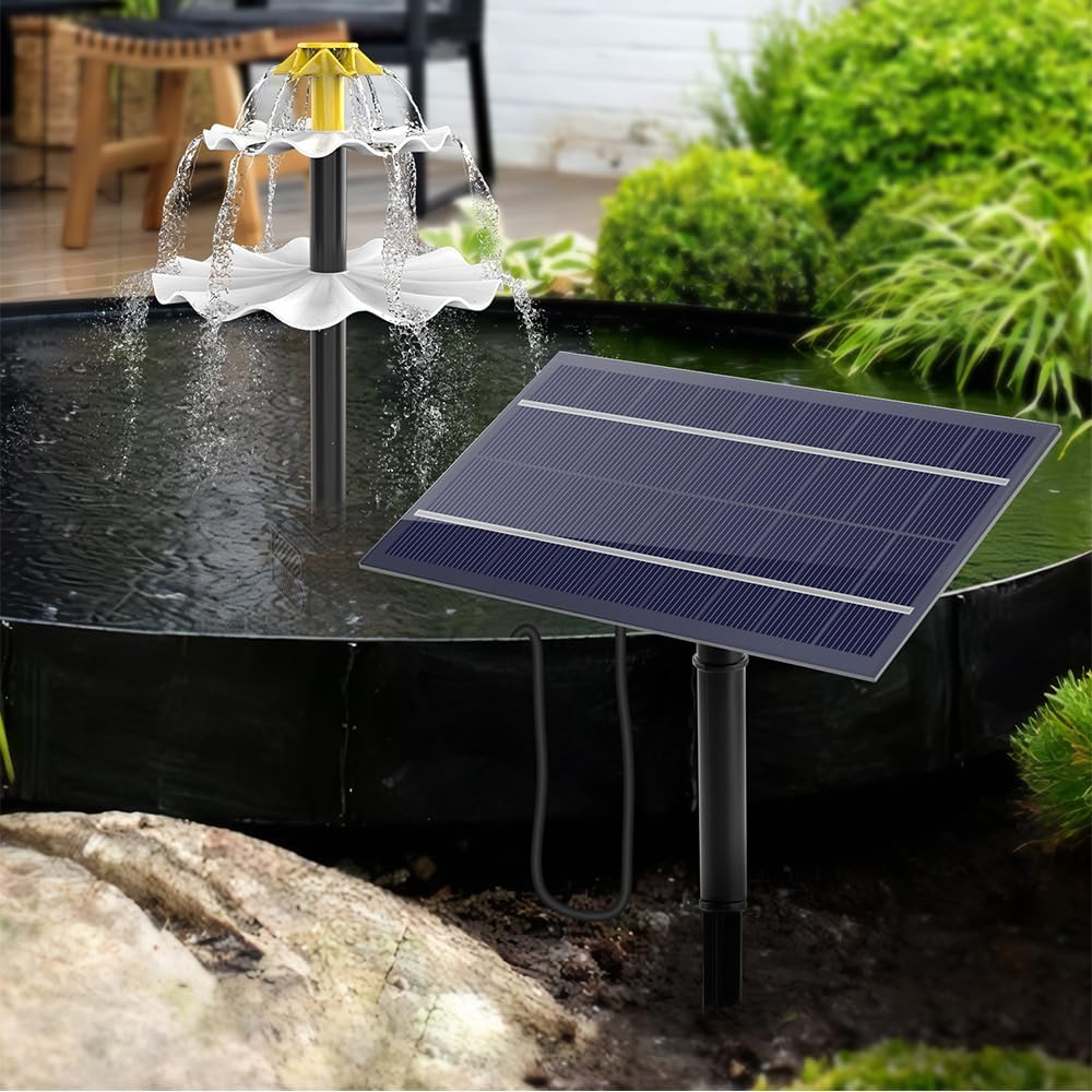 Detalle 2 de Solar-Teichpumpe Außen 2,5W – Springbrunnen und Vogelbad-Dekoration