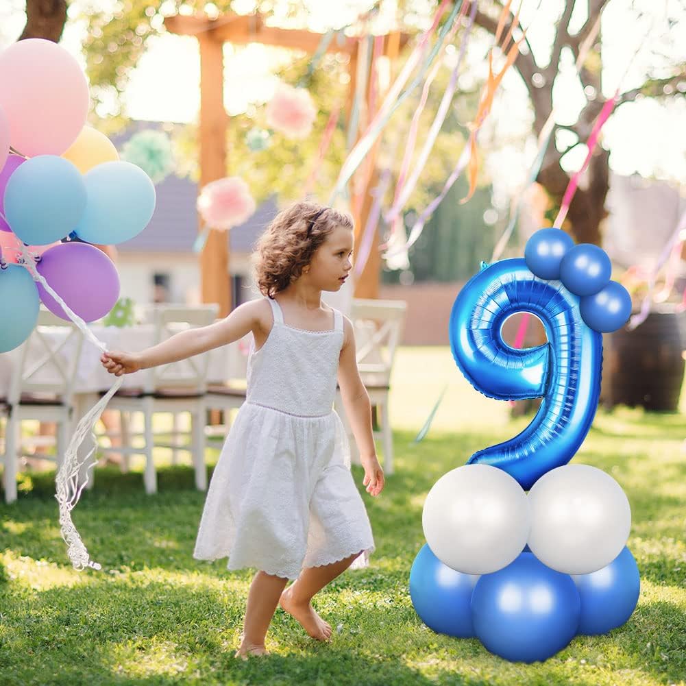 Thumbnail 5 de OFFCUP Blue Number 10 Balloons 40 Inch