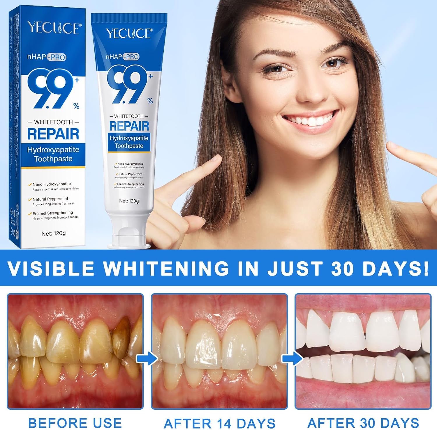 Thumbnail 5 de Hydroxyapatite Toothpaste 9.9% Nano