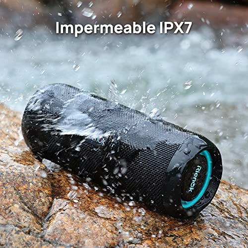 Detalle 2 de RIENOK Altavoz Bluetooth 30W Portátil: potencia, impermeabilidad IPX7 y RGB para fiestas al aire libre