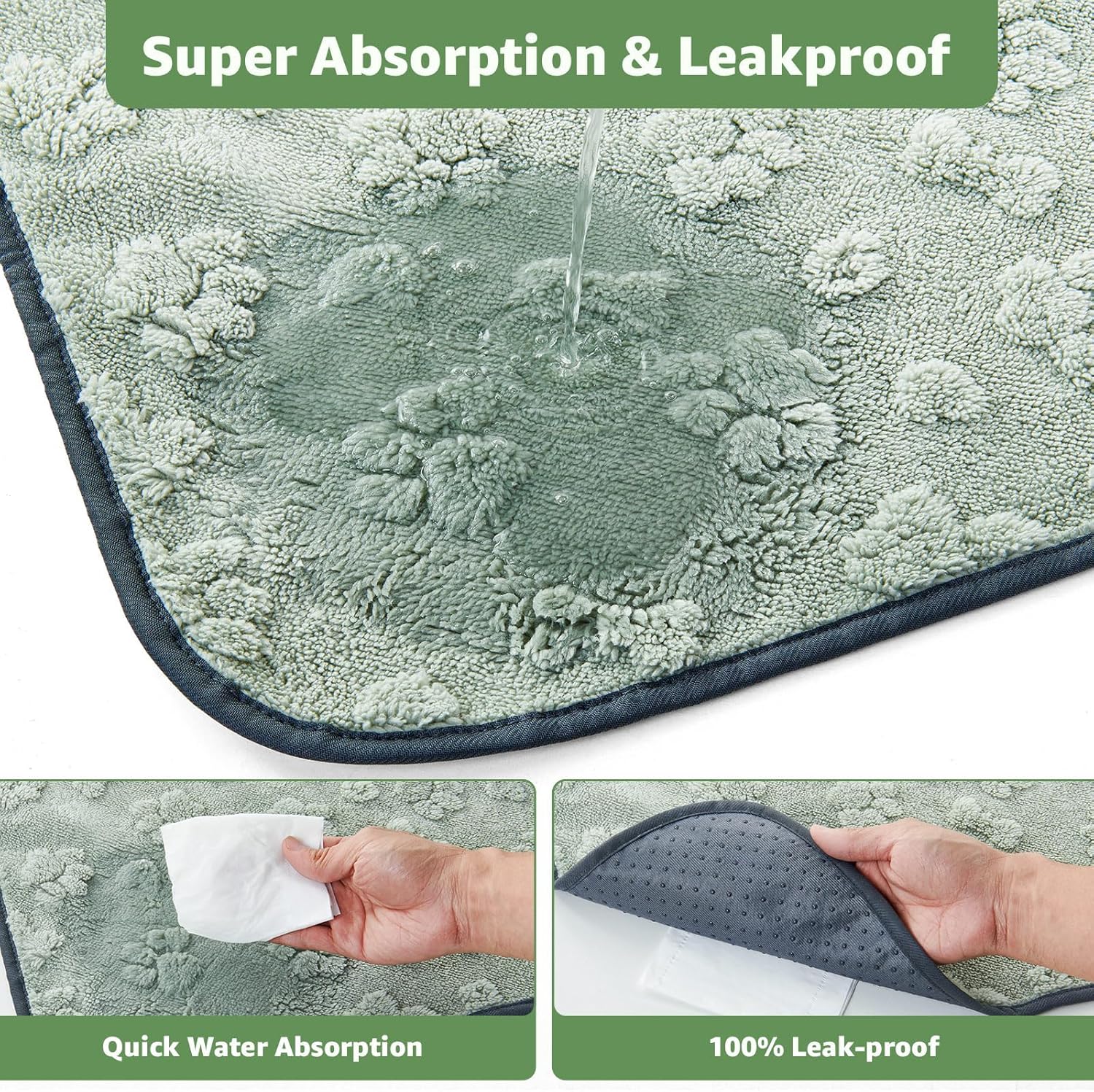 Detalle de PICK FOR LIFE Reusable Dog Training Pads (2 Pack) 50 x 70 cm – Washable, Waterproof, Fast Drying Wee Wee Pads