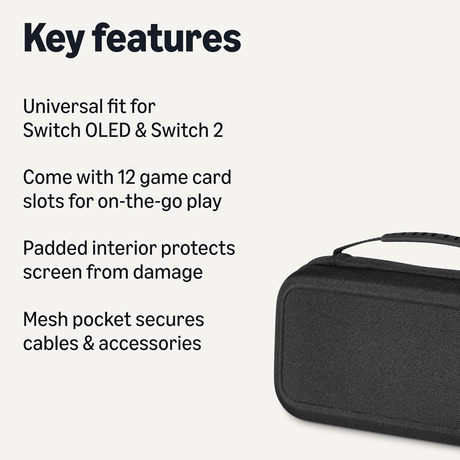 Thumbnail 1 de Amazon Basics Universal Nintendo Switch Case with 12 Game Card Slots for Switch OLED and Switch 2
