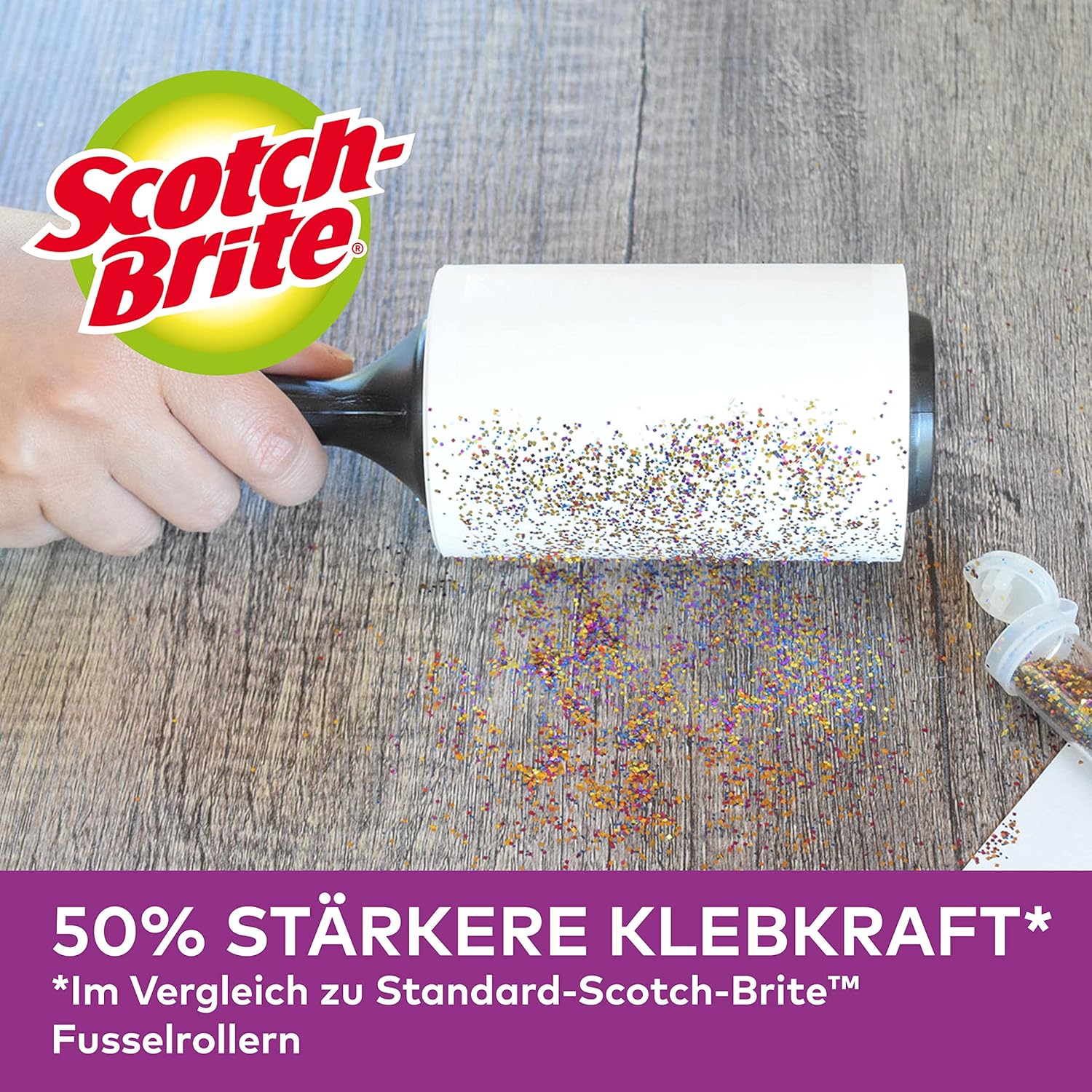 Thumbnail 3 de Scotch-Brite Pet Extra Sticky Fusselrolle – 240 Blätter, 5 Rollen + Abroller, gegen Katzen- und Hundehaare