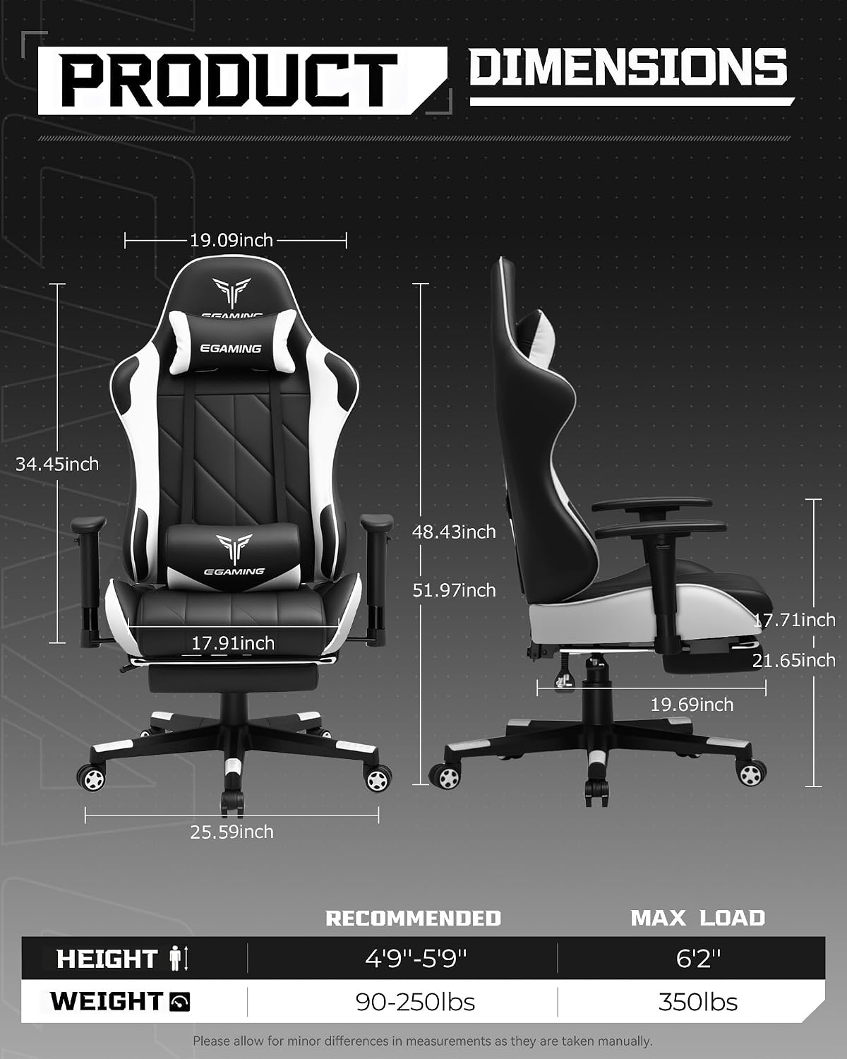 Detalle 2 de GTPLAYER Gaming Chair with PU Leather
