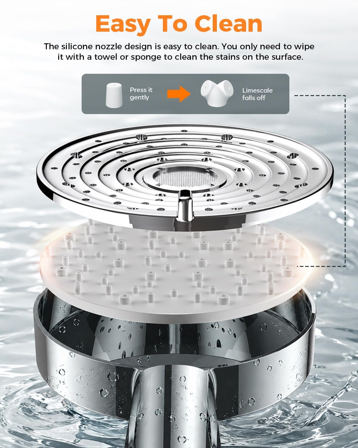 Thumbnail 3 de Razime Shower Head and Hose with 25‑Stage Hard Water Filtration