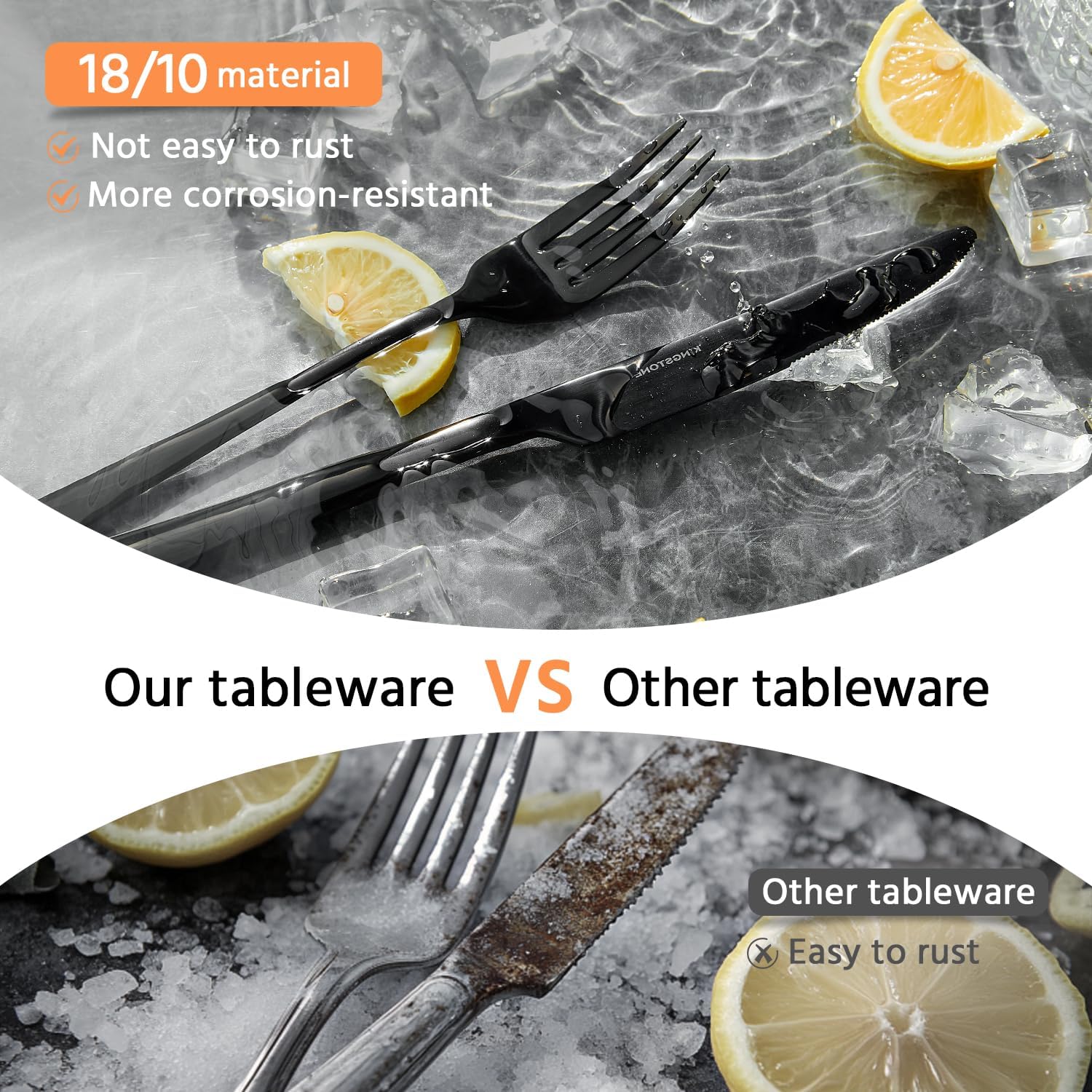 Thumbnail 4 de Kingstone 40-Piece 18/10 Stainless Flatware Set
