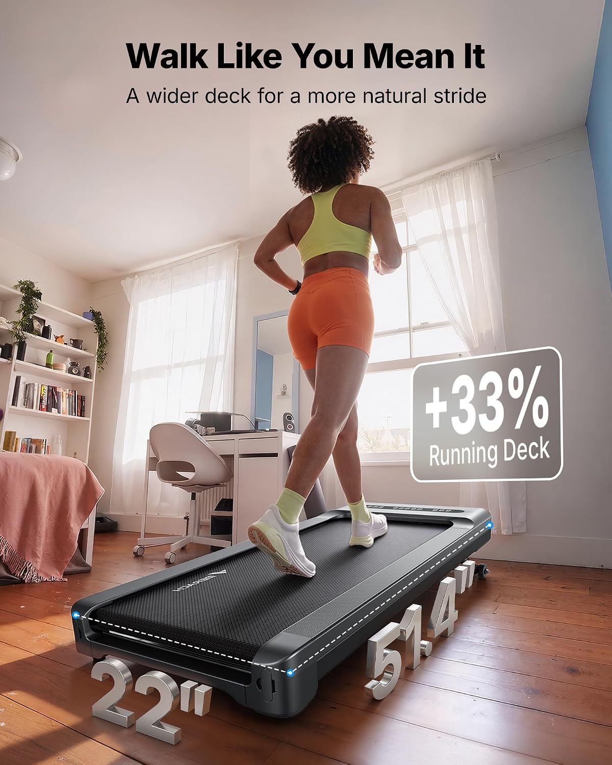 Detalle 1 de MERACH Walking Pad Treadmill 12% Auto Incline