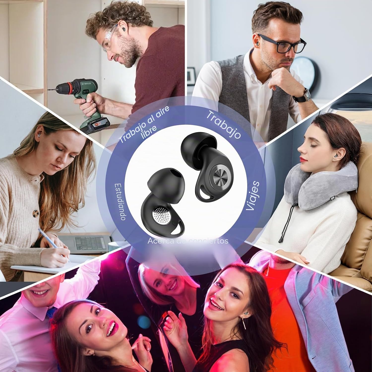 Thumbnail 6 de Tapones Oídos Cascho para Dormir: silicona ultrasuave, 45 dB(SNR) y reutilizables