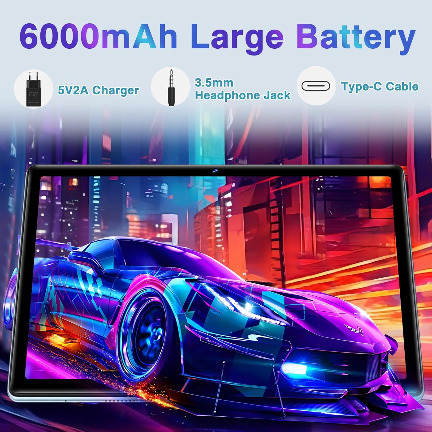 Thumbnail 4 de ZIOVO 2026 Neuest Tablet 10 Zoll mit 20 GB RAM, 128 GB ROM, TF 2 TB – Quad/Octa Core, 5G, Wi‑Fi 6, Bluetooth 5.0, 6000 mAh, Tastatur + Maus, Blau
