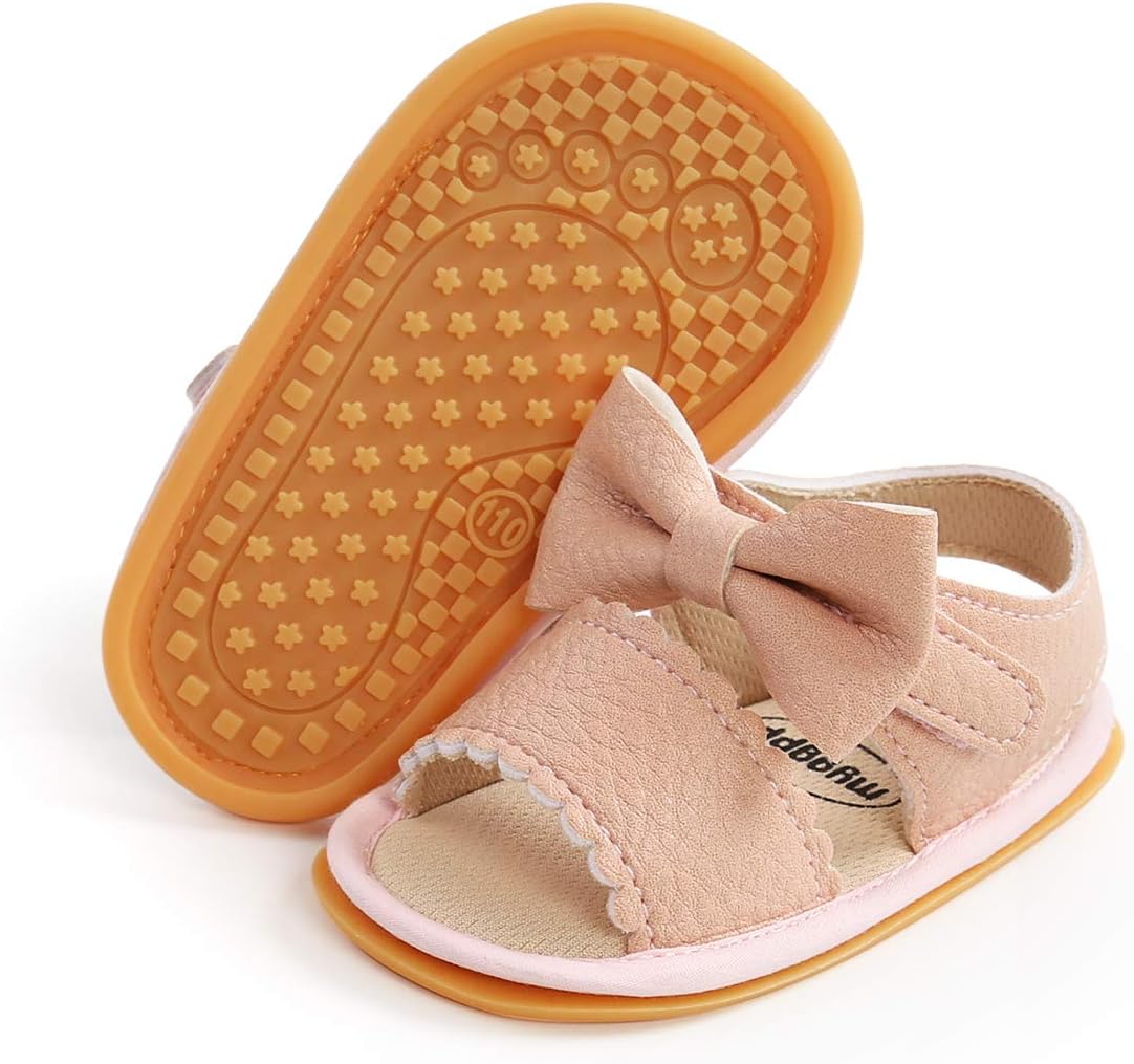 RVROVIC baby sandals with soft, anti-slip rubber sole and hook-and-loop fastenings