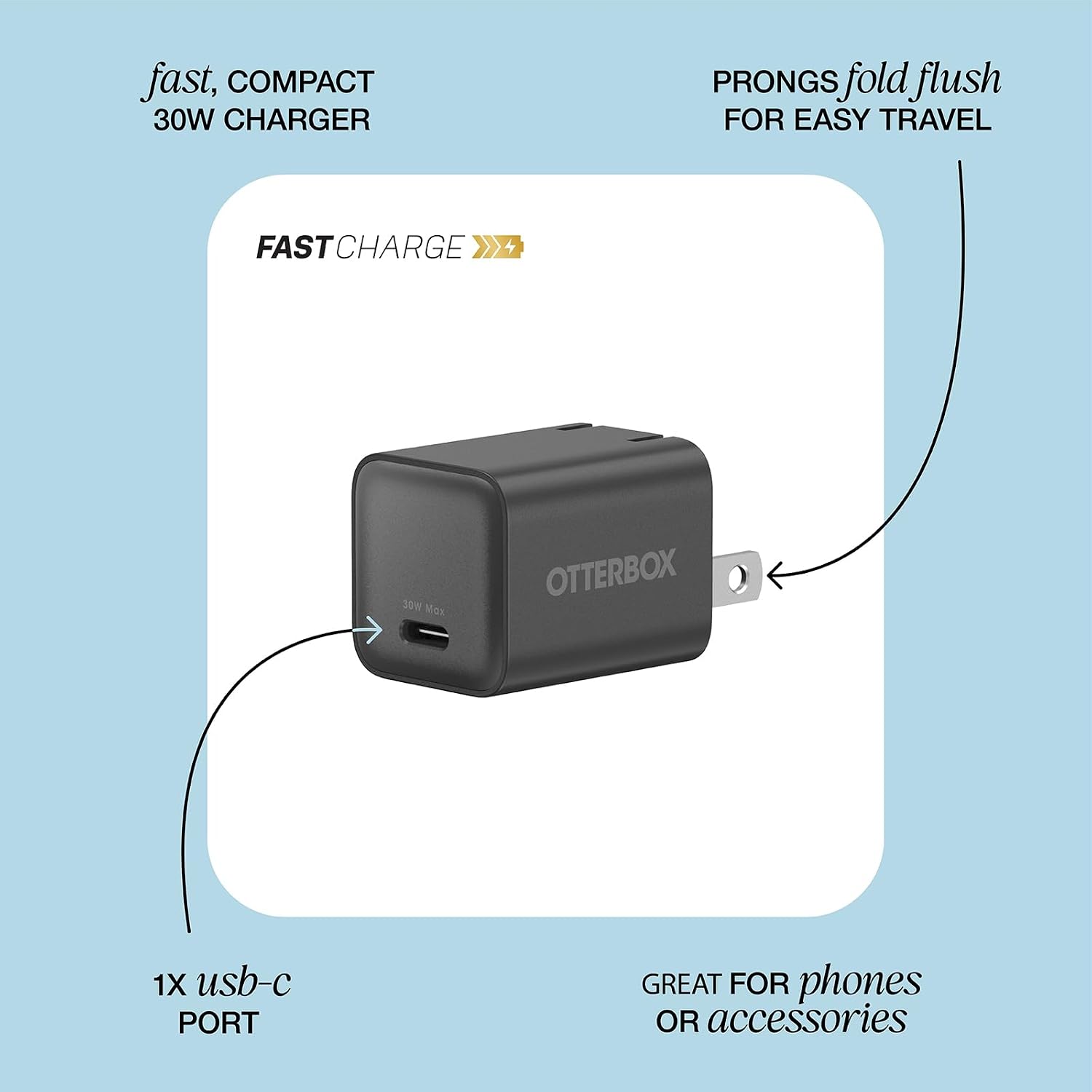 Detalle de OtterBox USB-C wall charger 30W