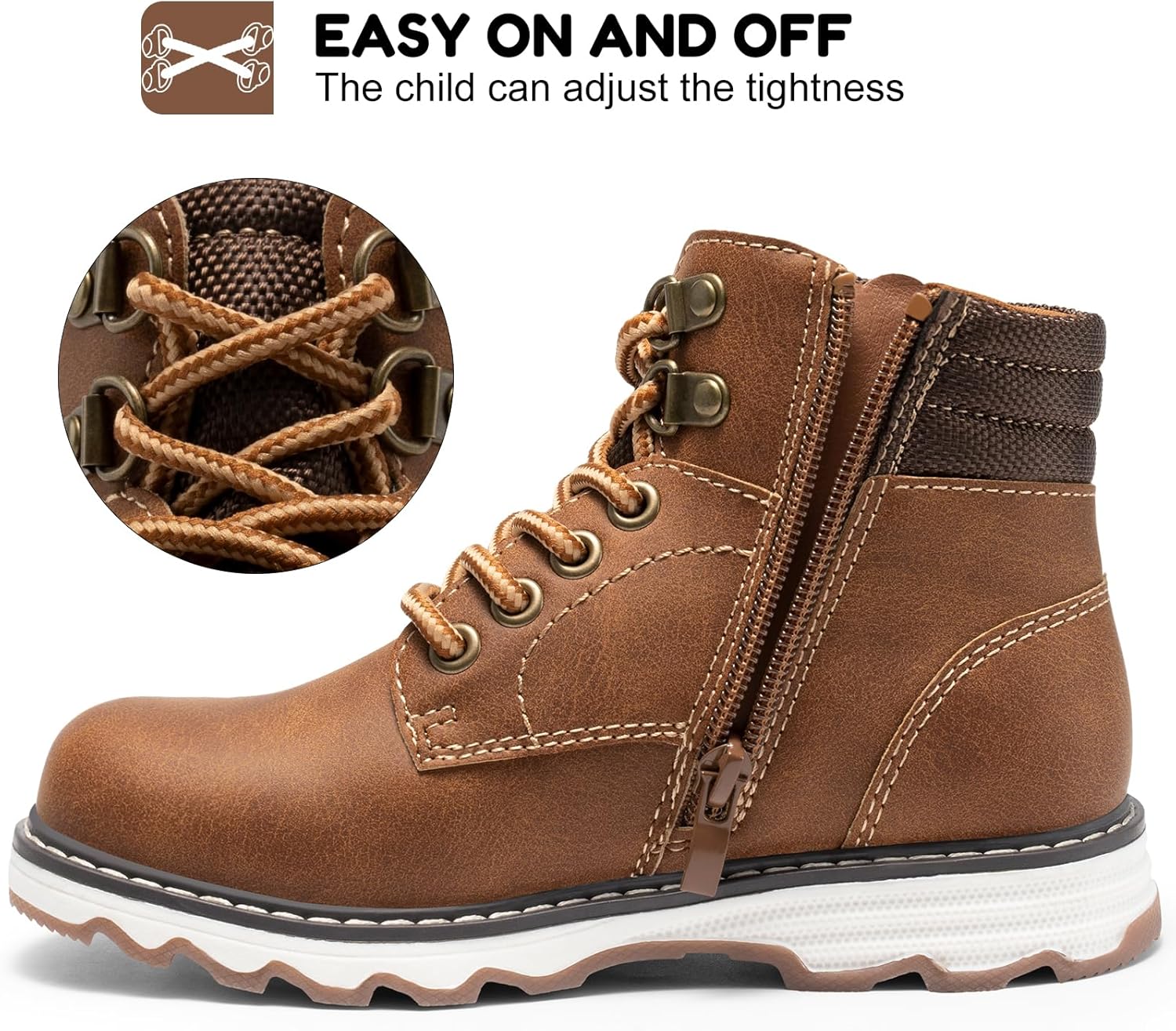 Thumbnail 3 de Harvest Land Boys Ankle Boots Waterproof Walking Shoes – Durable Winter Combat Boots for Kids
