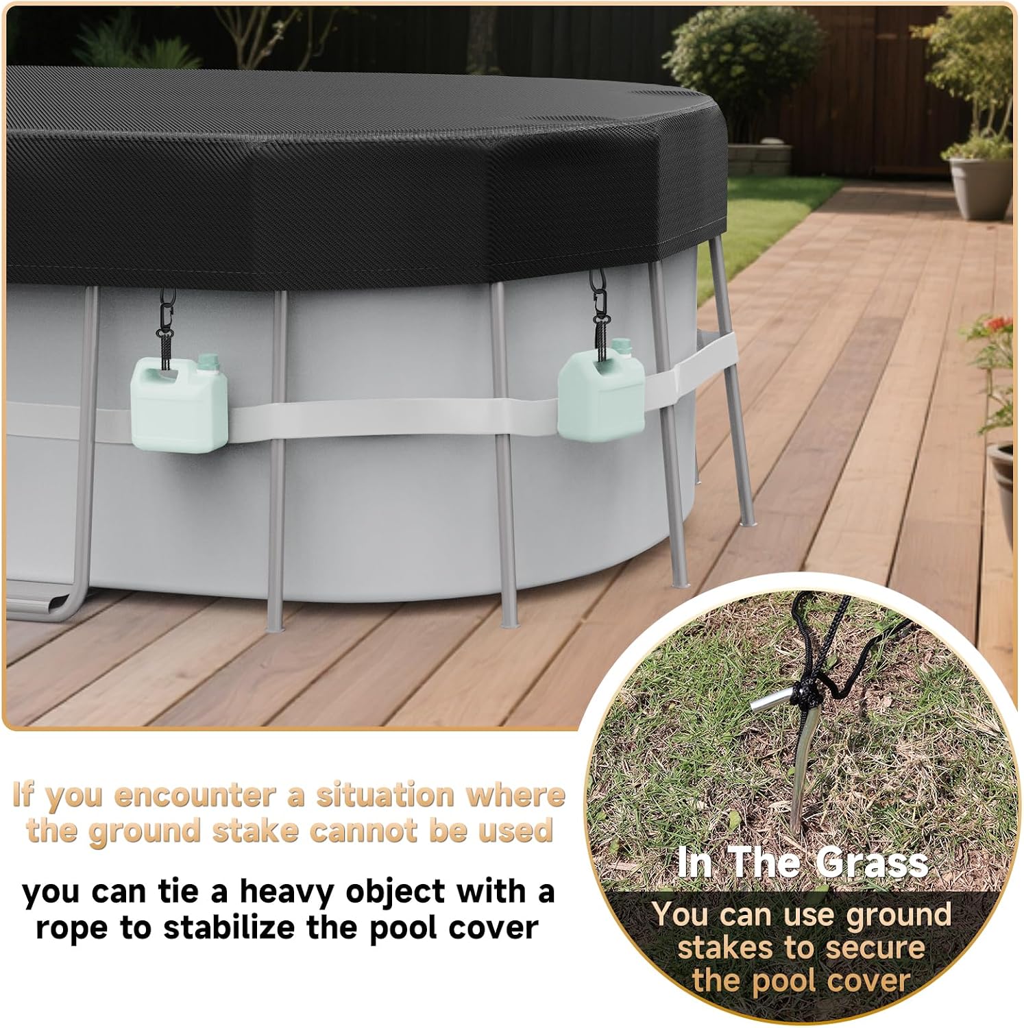 Thumbnail 6 de LXKCKJ 12X24FT Pool Cover for Above Ground Pools