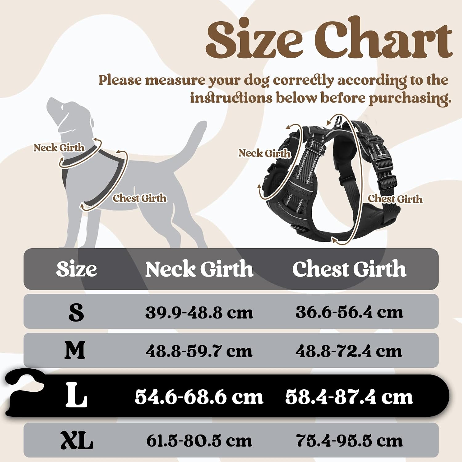 Detalle 2 de rabbitgoo Dog Harness Large