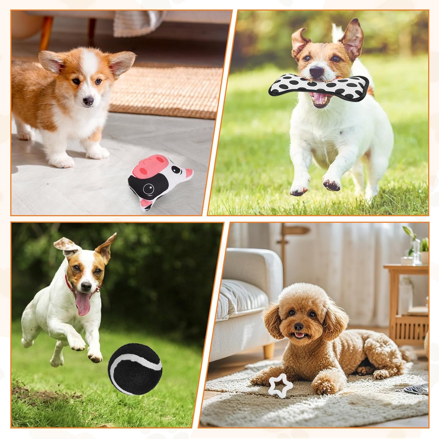 Thumbnail 6 de LIFLIX Hundespielzeug für kleine Hunde & Welpen (4-teilig) – interaktiver Kauspielzeug-Mix mit Quietschball und Kauformen
