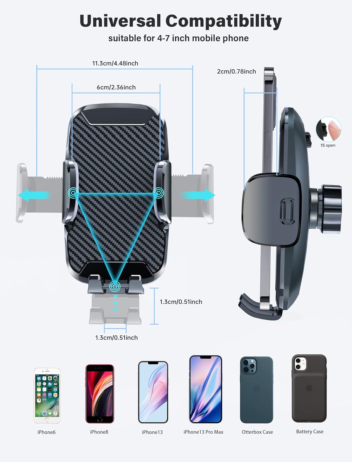 Detalle 2 de Tsryrlr Soporte Móvil Coche 360°
