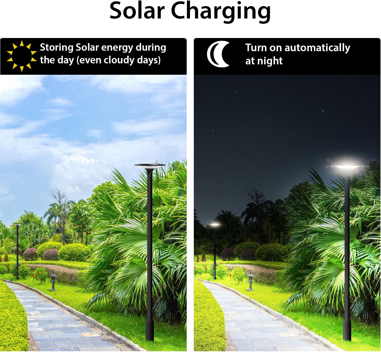 Thumbnail 6 de VELAMP Lampione Solare Led Esterno 20W 2300lm — Faro a Pannello Solare con Autonomia fino a 32 ore