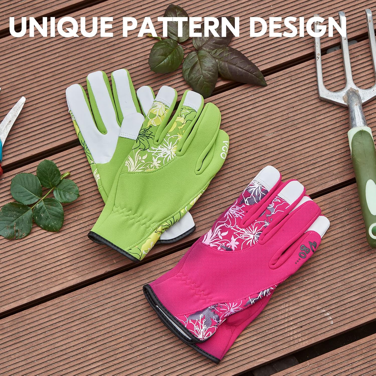 Thumbnail 4 de Vgo GA7444 Gants jardin cuir femme 7/S