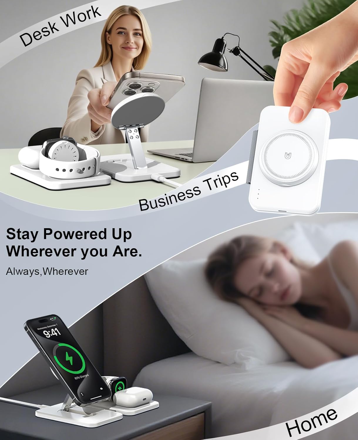 Thumbnail 6 de 3-in-1 Magnetic Wireless Charger 3FT