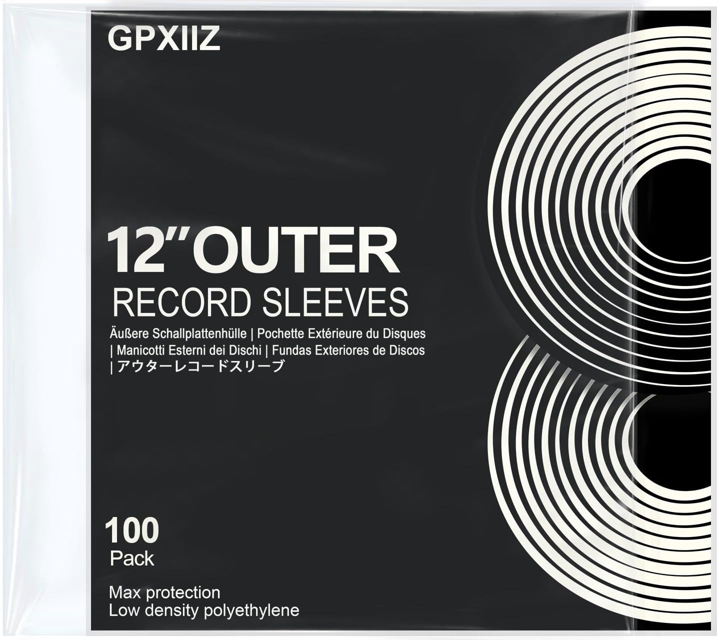 12 inch vinyl record sleeve 100 pack