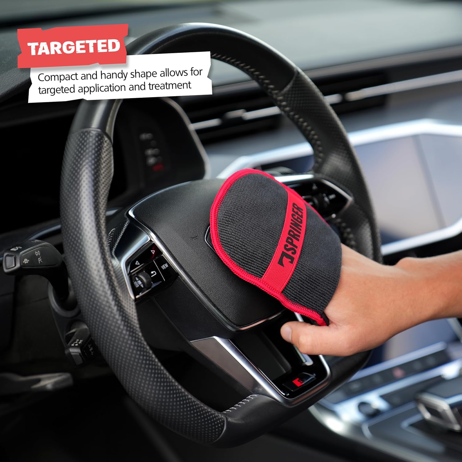 Detalle 1 de SPRINGER ZX1100 auto-applicatorpads van microvezel, set van 2 voor polish en was