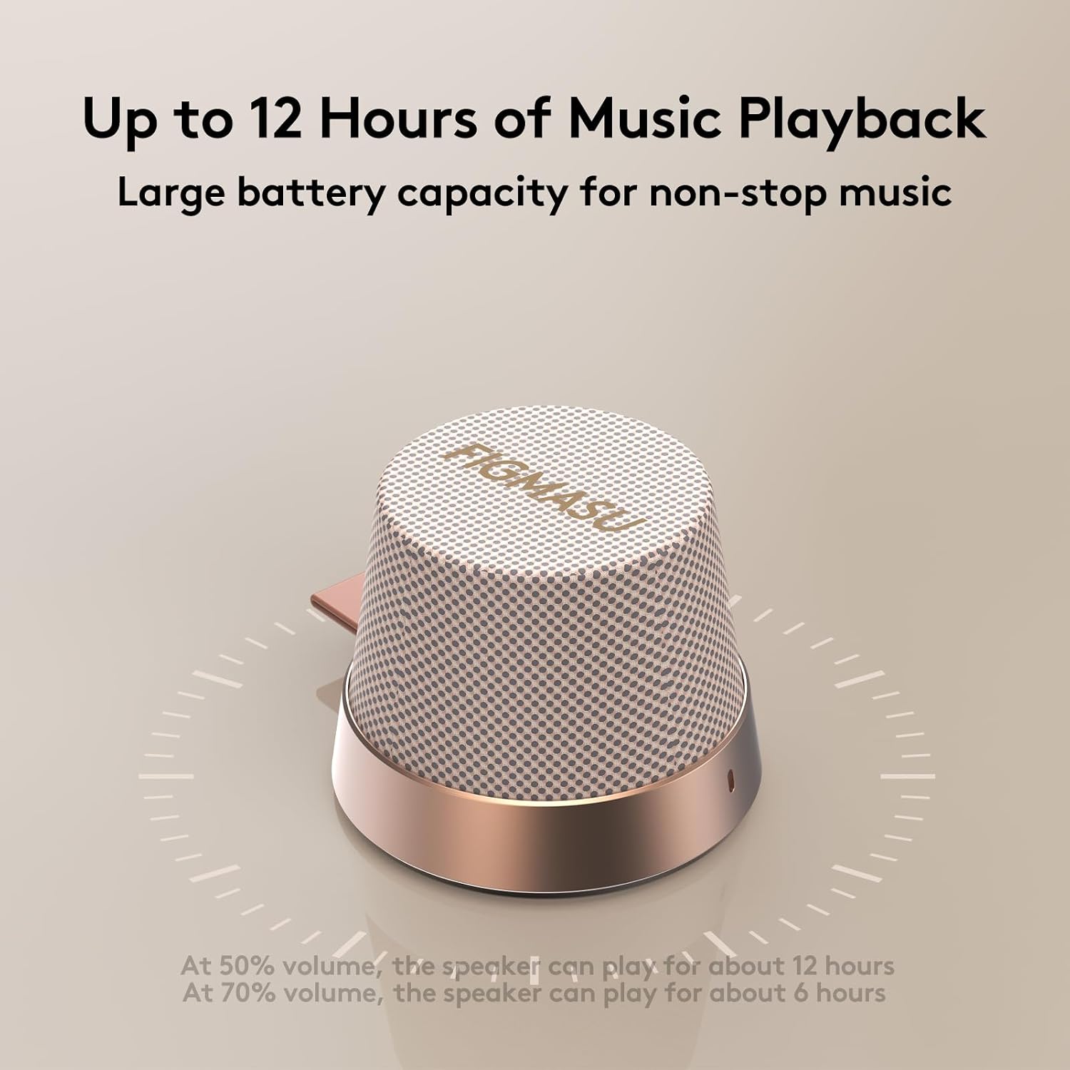 Detalle 2 de FIGMASU Magnetic Speaker Mini Bluetooth Portable (IPX7) – magnetic phone/tablet stand wireless speaker