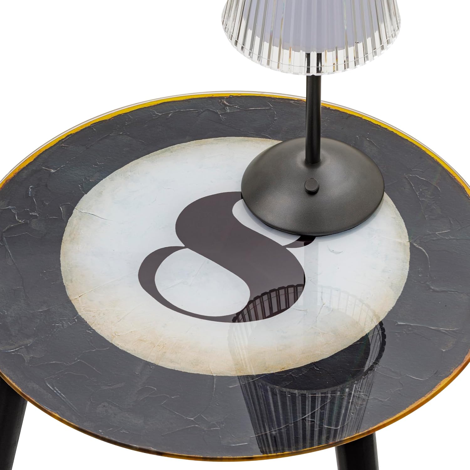 Detalle 2 de Baroni Home Tavolino Moderno in Vetro 42x42x40 cm