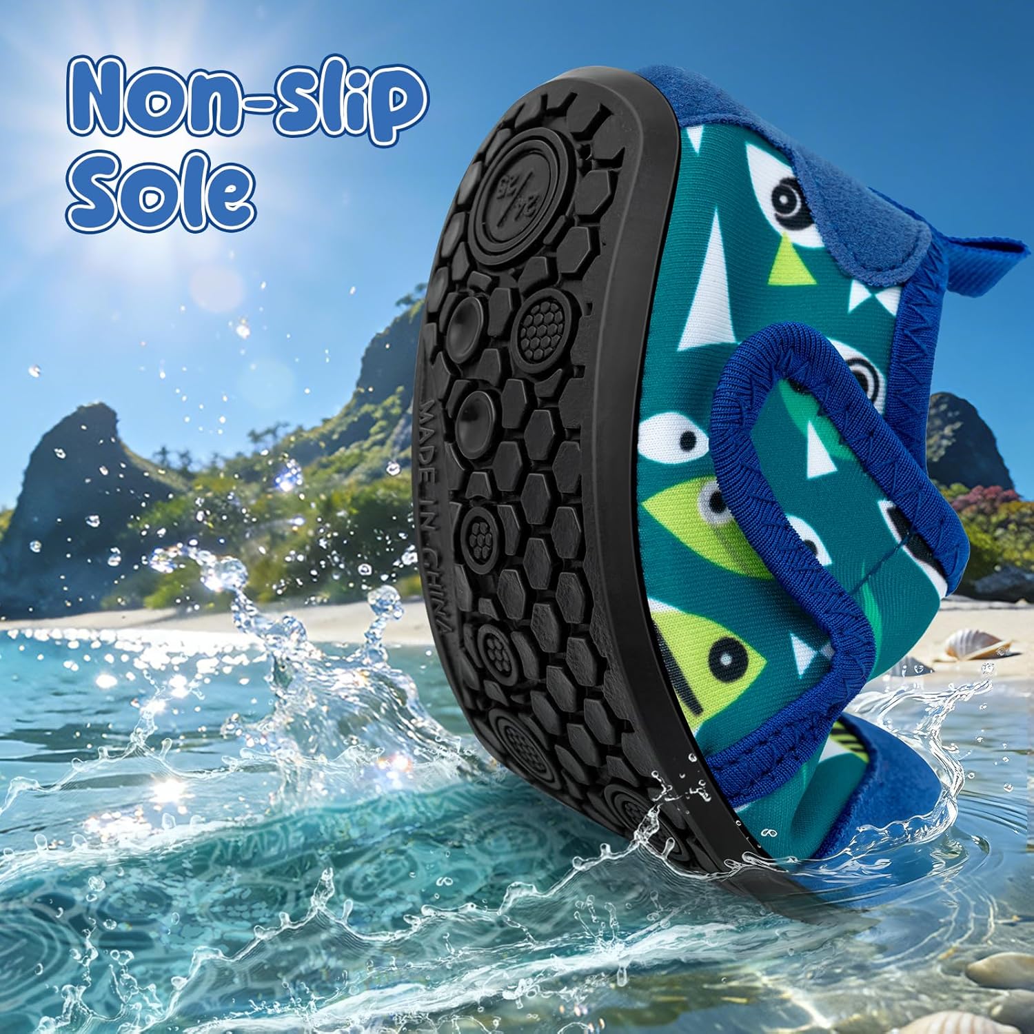 Detalle de Toddler Water Shoes for Kids: Lightweight Quick-Dry Beach Socks for Ocean, Pool and Water Play