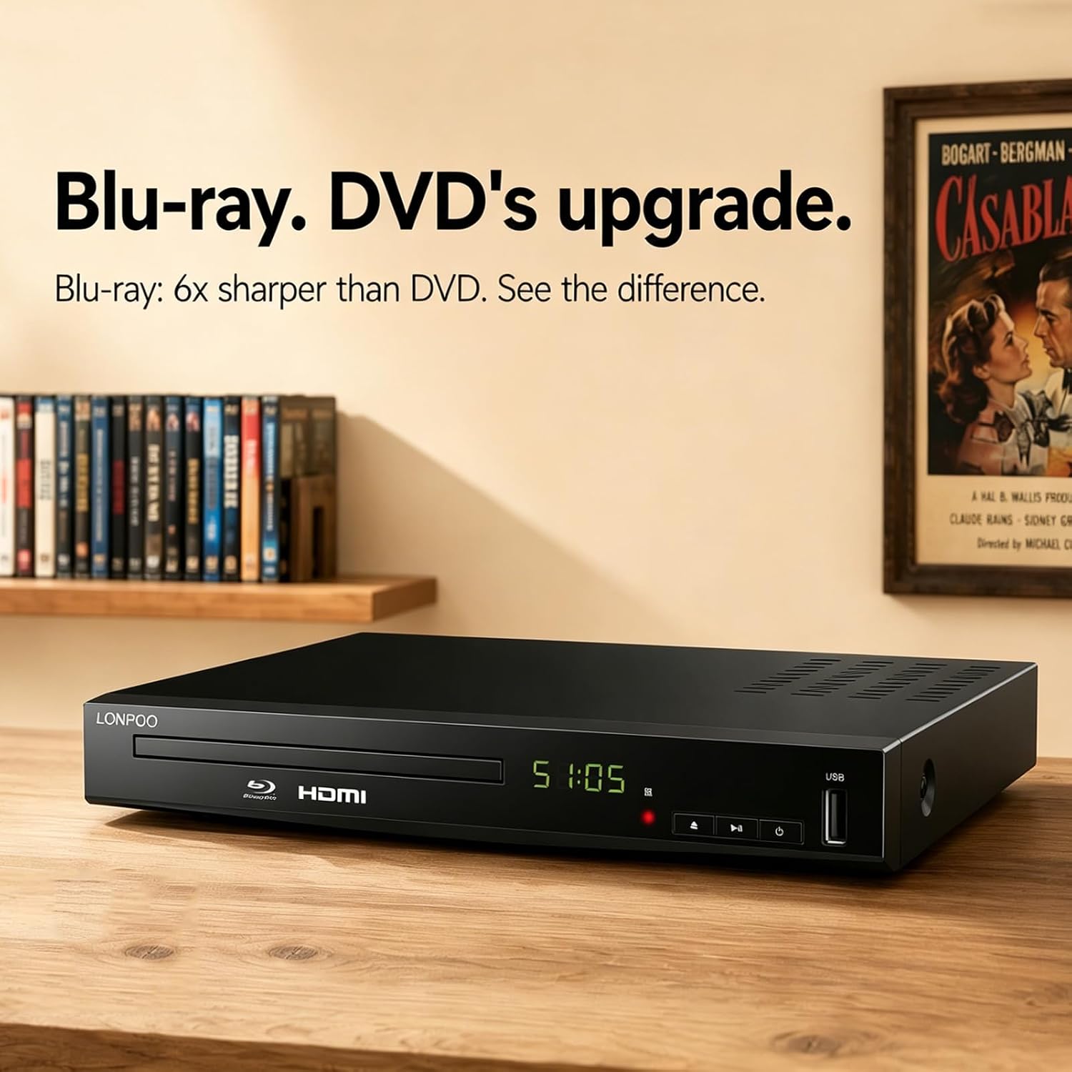Thumbnail 1 de LONPOO Blu-Ray Player 1080P 📀