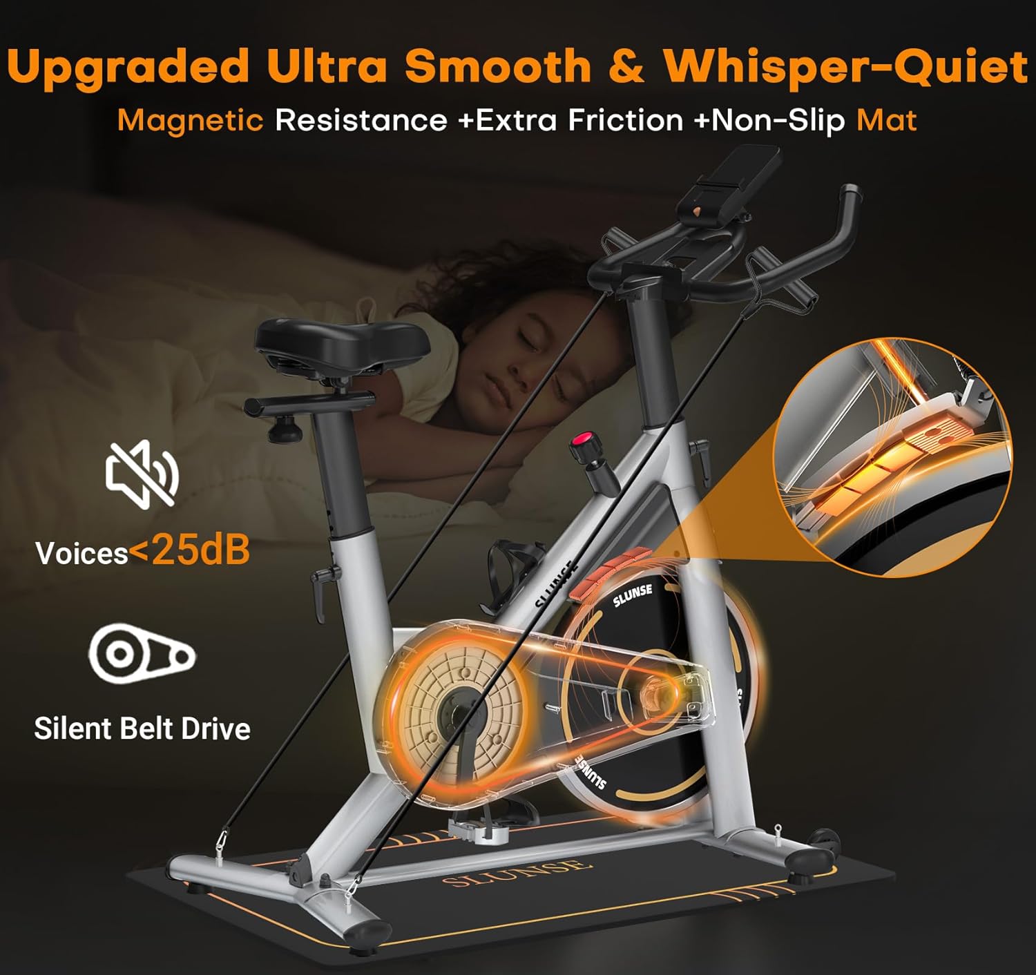 Thumbnail 6 de Adjustable Magnetic Resistance Exercise Bike 350 lbs capacity 🚴♀