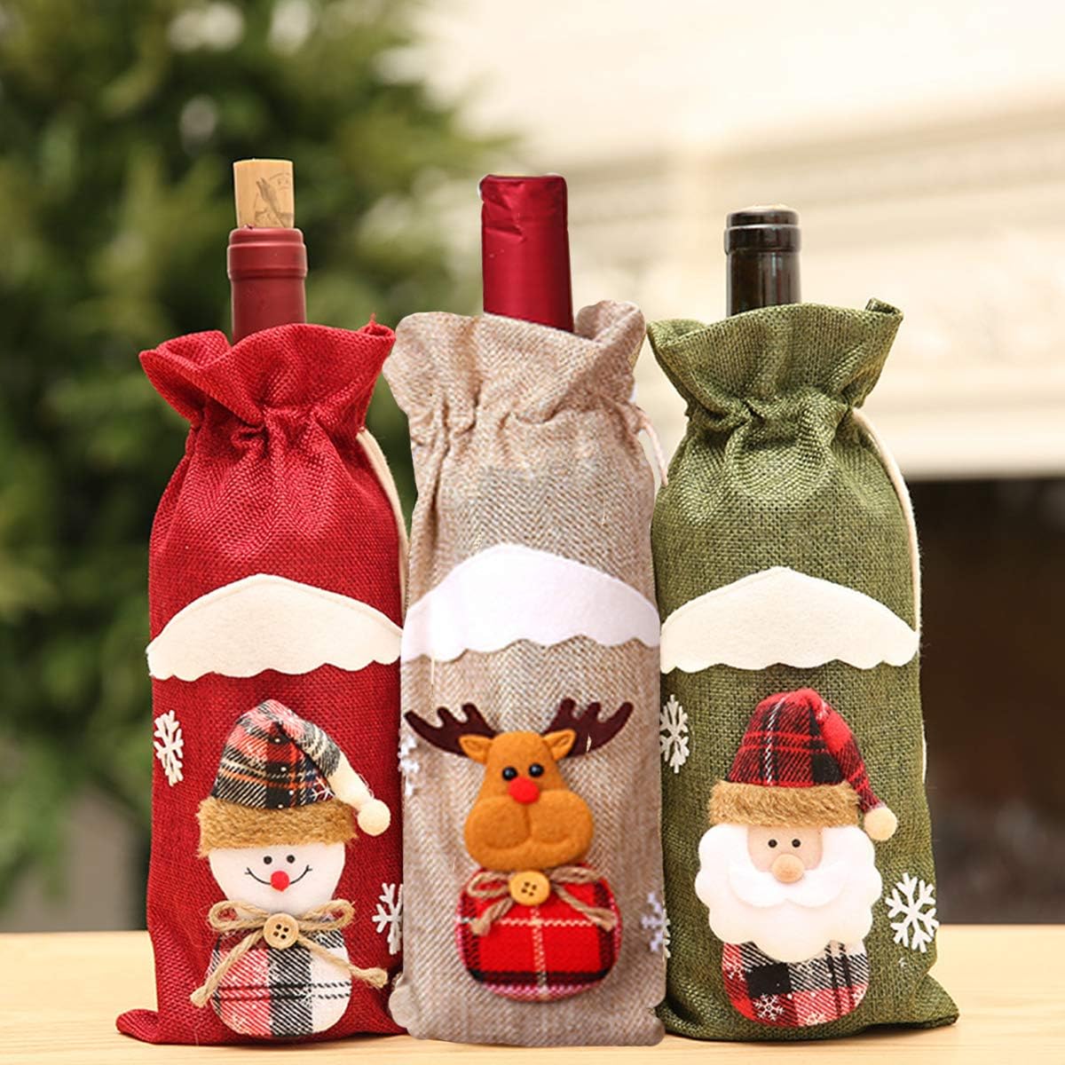 Thumbnail 4 de 6 Pcs Christmas Wine Bags 6-pack for Bottles ๐ท